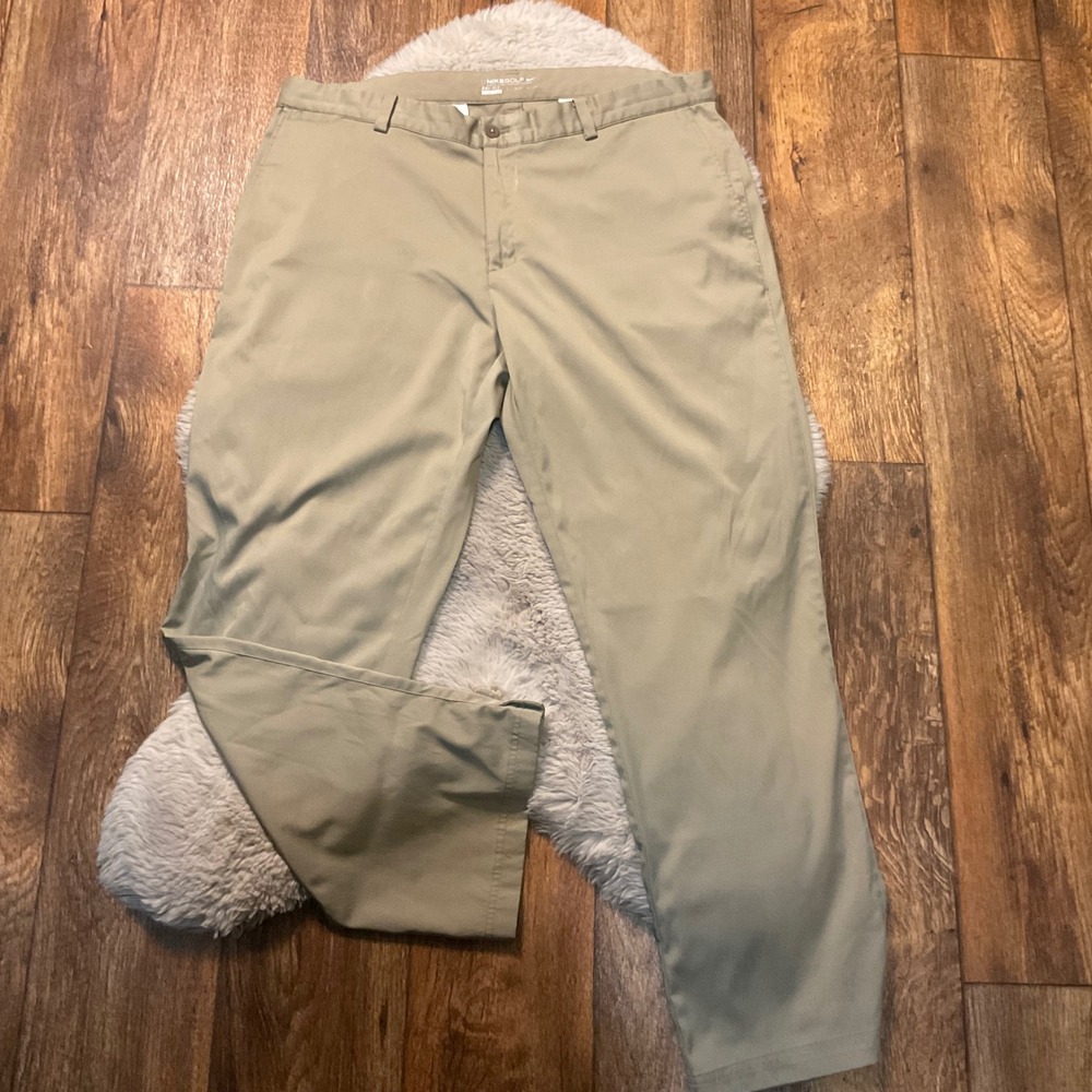 Nike Golf Dri-Fit Pants‎ Men's Size 38 Tan Lightweight 30" Inseam